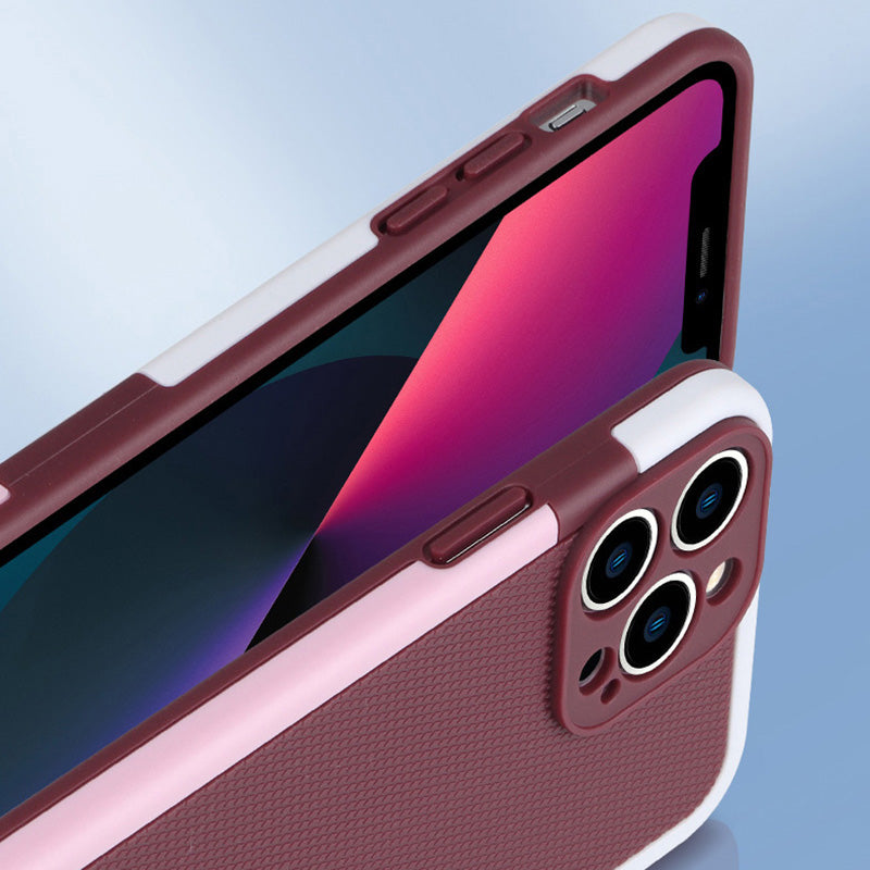 WOLMTT For iPhone 14 Pro Max Case Dual Color Frame Rhombus Texture PC+TPU Anti-drop Phone Cover WOLMTT For iPhone 14 Pro Max Case Dual Color Frame Rhombus Texture PC+TPU Anti-drop Phone Cover